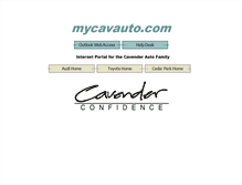 Tablet Screenshot of mycavauto.com